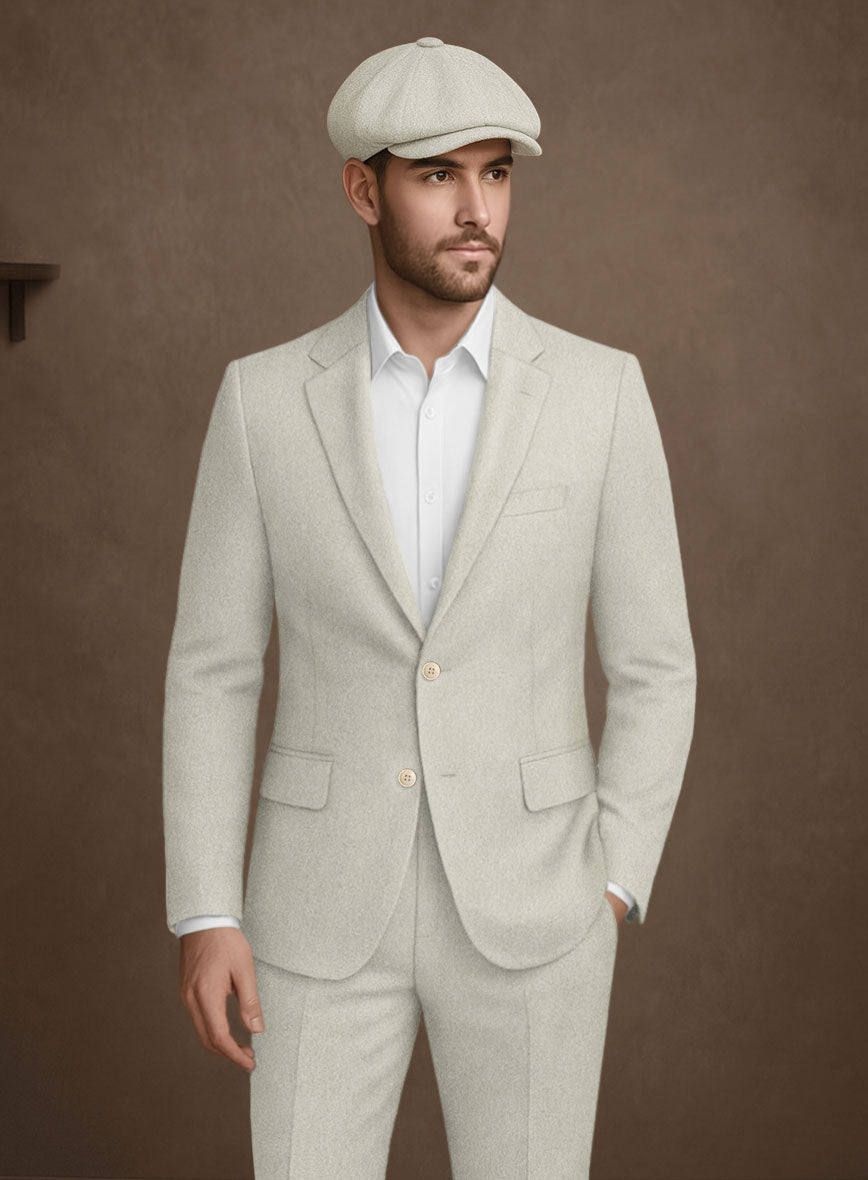 Naples Off White Tweed Suit - StudioSuits