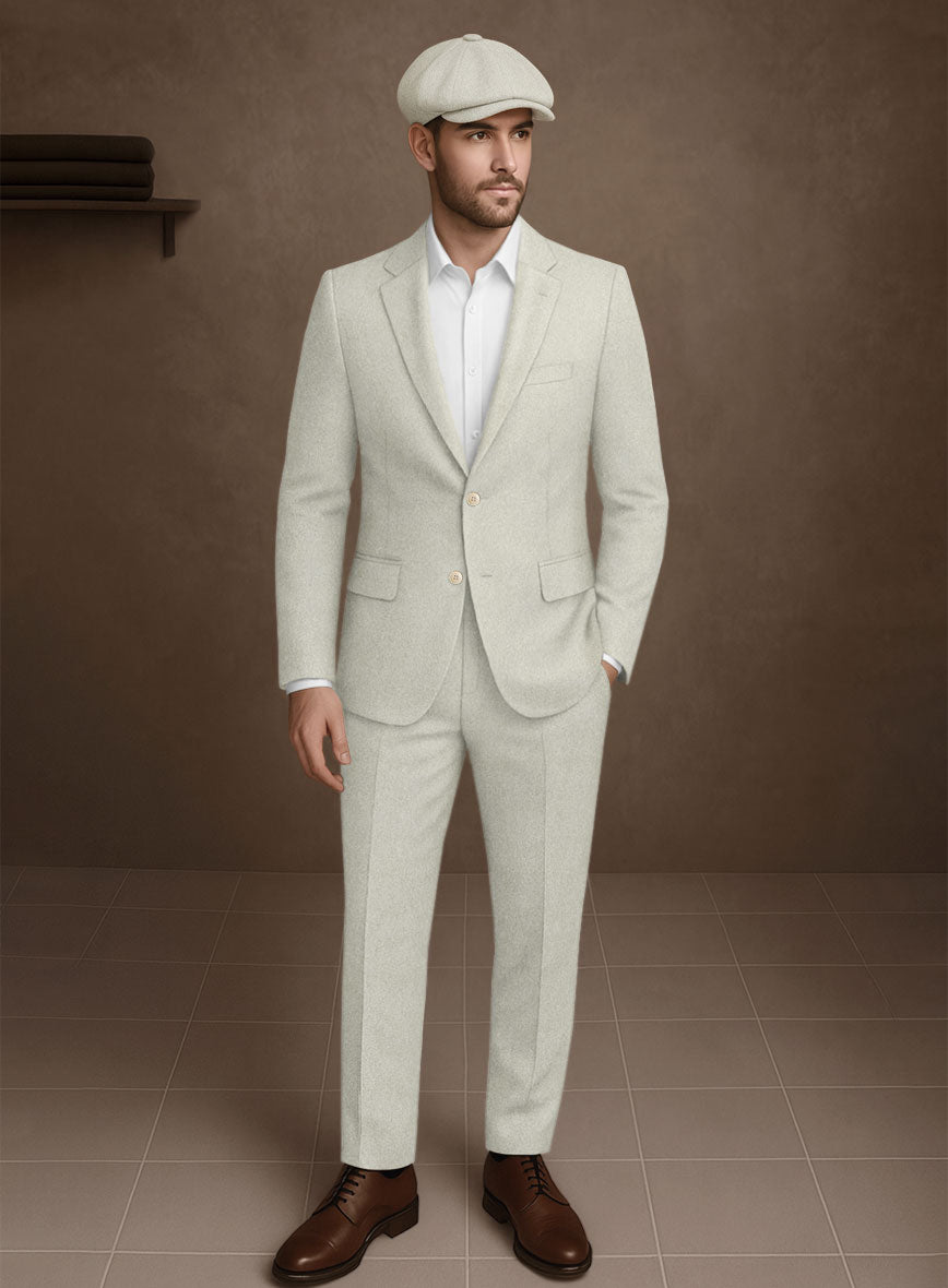 Naples Off White Tweed Suit - StudioSuits