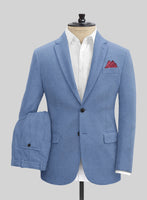 Naples Retro Blue Tweed Suit - StudioSuits