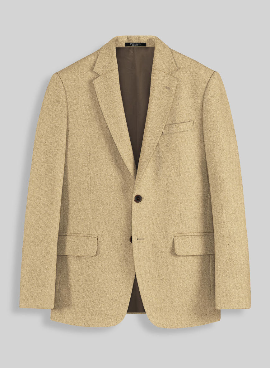 Naples Sahara Beige Tweed Jacket - StudioSuits