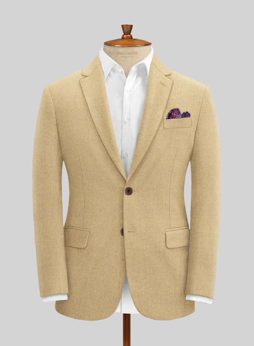 Naples Sahara Beige Tweed Jacket - StudioSuits