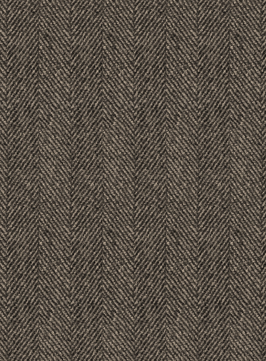 Naples Wide Herringbone Brown Tweed Suit - StudioSuits
