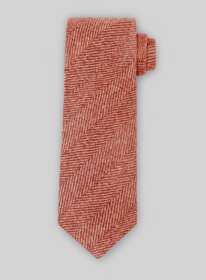 Tweed Tie - Naples Wide Herringbone Caramine Pink – StudioSuits