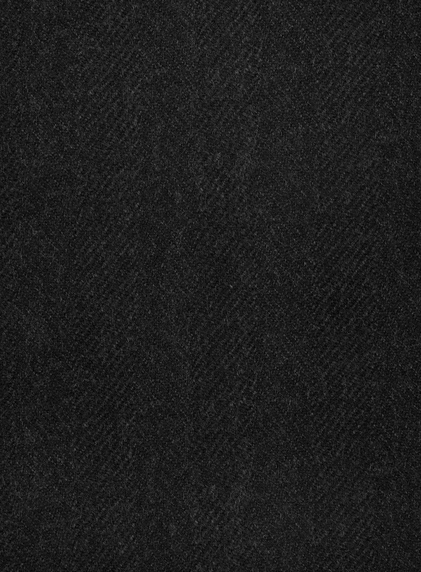Naples Wide Herringbone Charcoal Tweed Jacket - StudioSuits