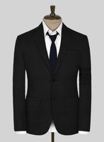 Napolean Black Wool Black Bar Jacket - StudioSuits