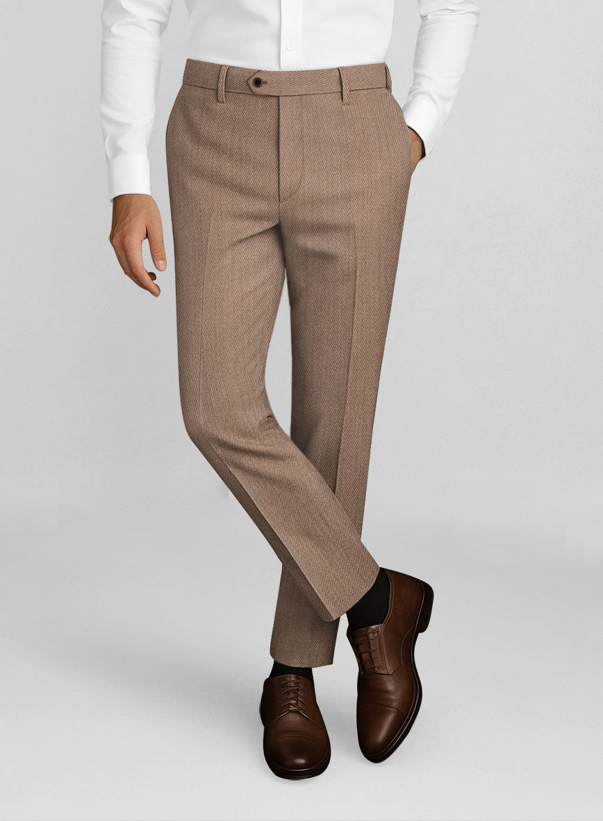 Napolean English Twill Brown Wool Pants