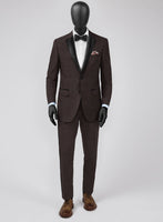 Napolean Bob Weave Rust Wool Tuxedo Suit - StudioSuits