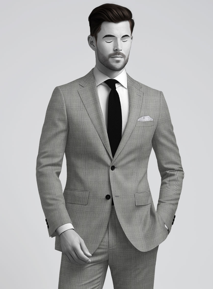 Napolean Classic Glen Wool Jacket - StudioSuits