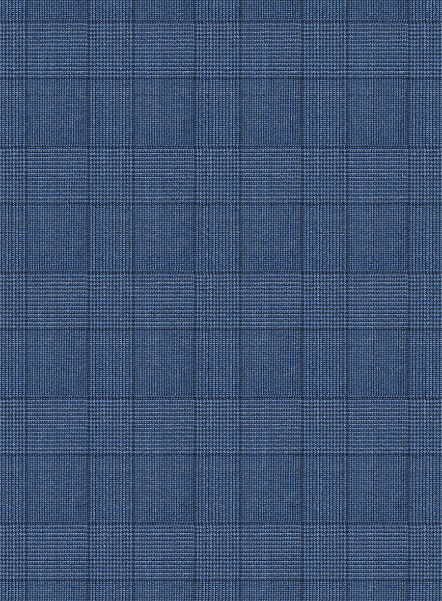 Napolean Classic Royal Blue Check Pants - StudioSuits