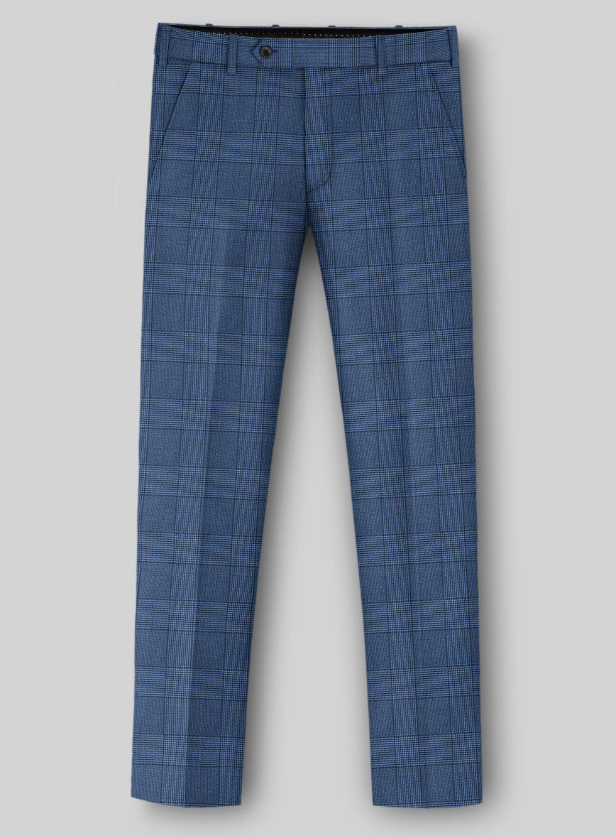 Napolean Classic Royal Blue Check Pants - StudioSuits