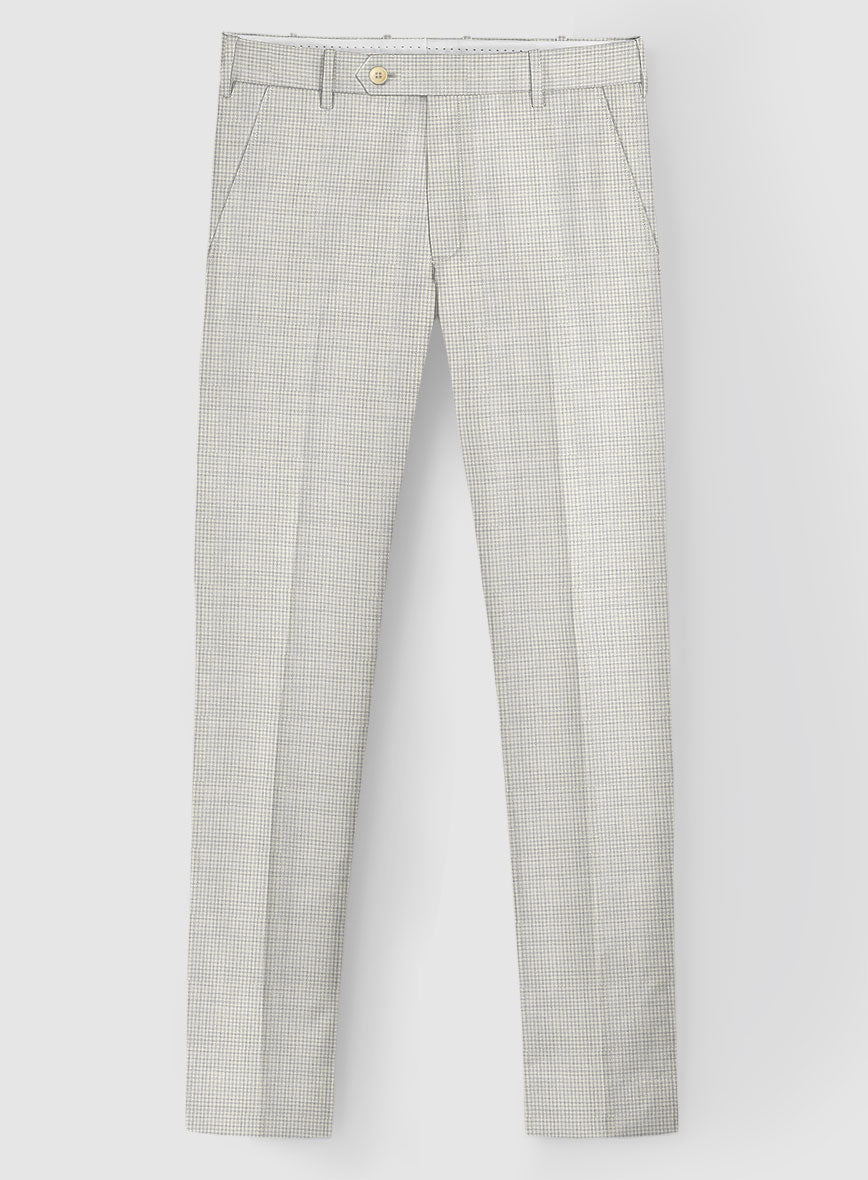 Napolean Delviro Mini Houndstooth Gray Wool Pants - StudioSuits