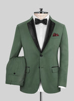 Napolean Moss Green Wool Tuxedo Suit - StudioSuits