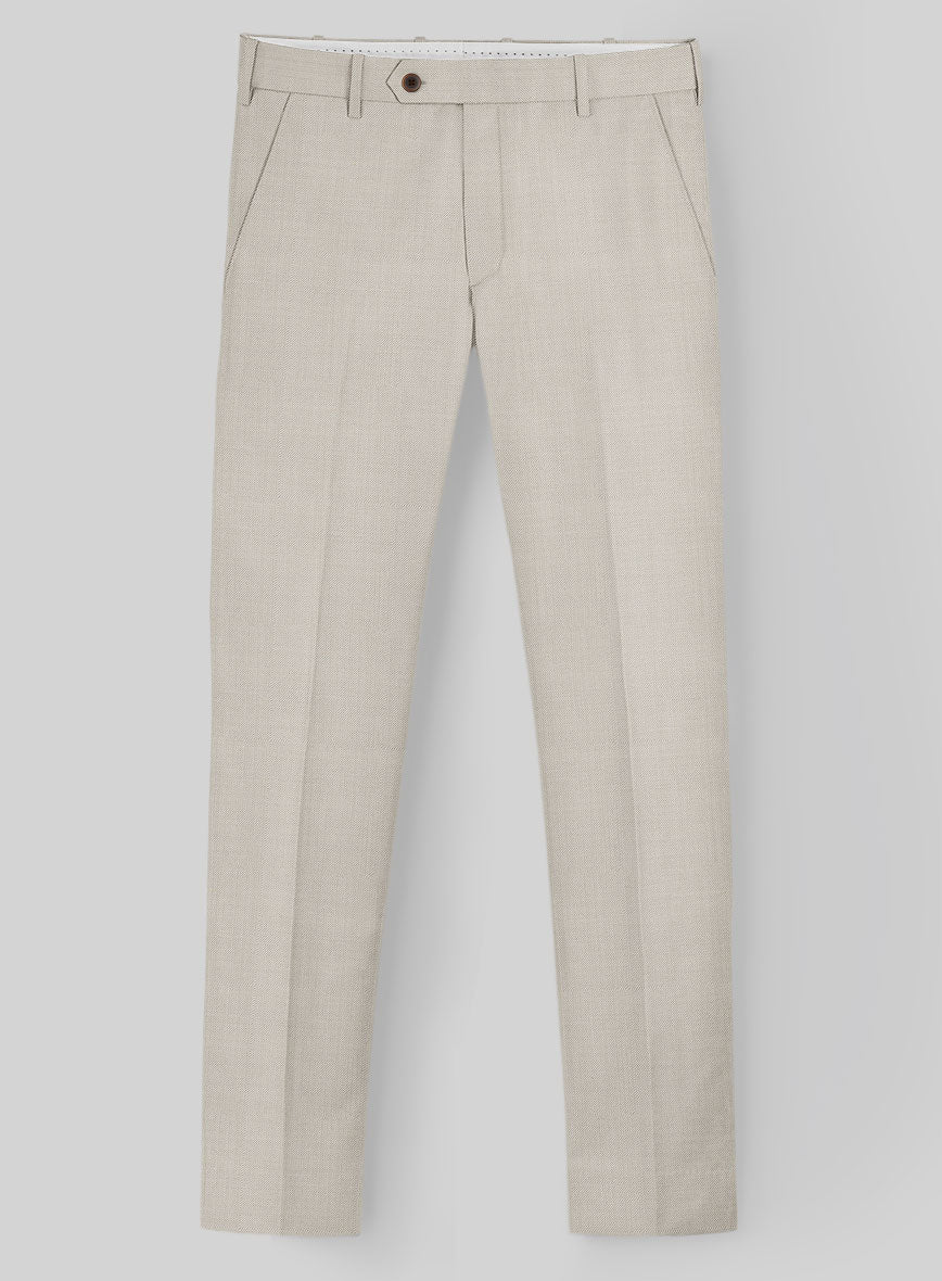 beige dress pants mens Napolean Muted Beige Wool Pants – StudioSuits