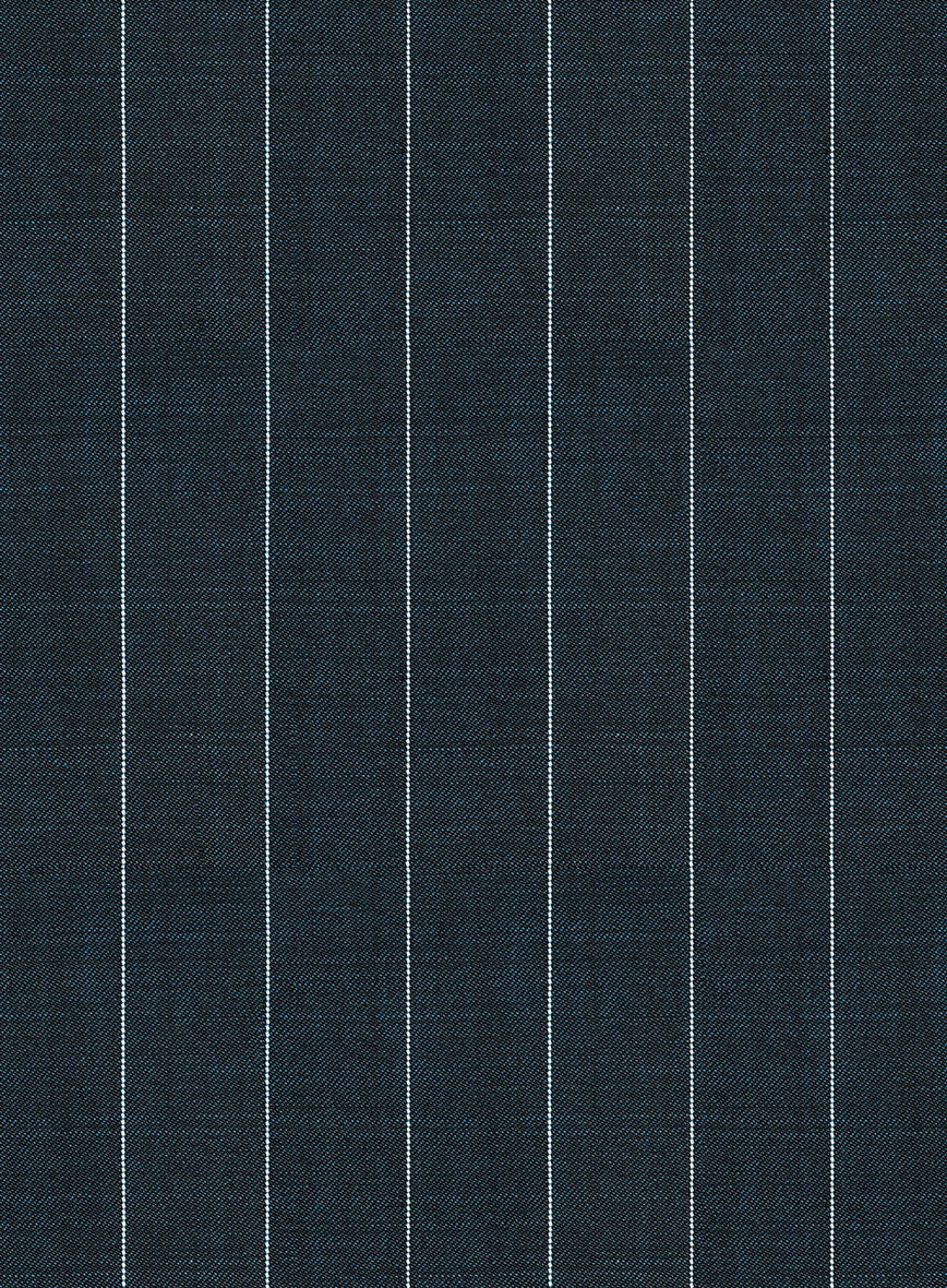 Napolean Oresto Stripe Dark Blue Wool Pants - StudioSuits