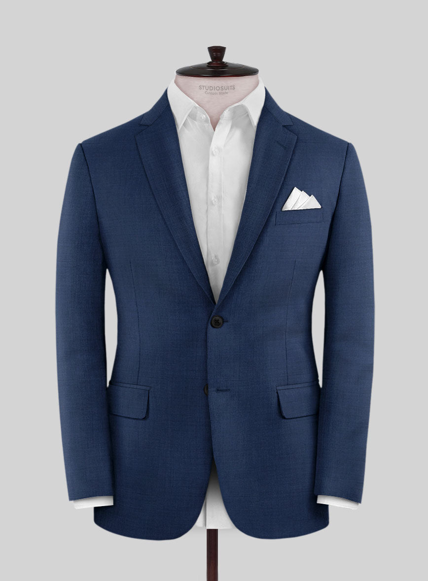 Napolean Persian Blue Wool Suit - StudioSuits