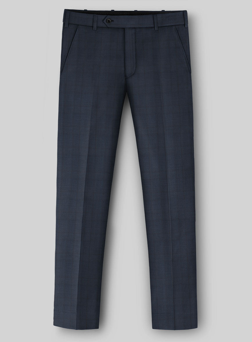 Napolean Preppy Blue Check Pants - StudioSuits