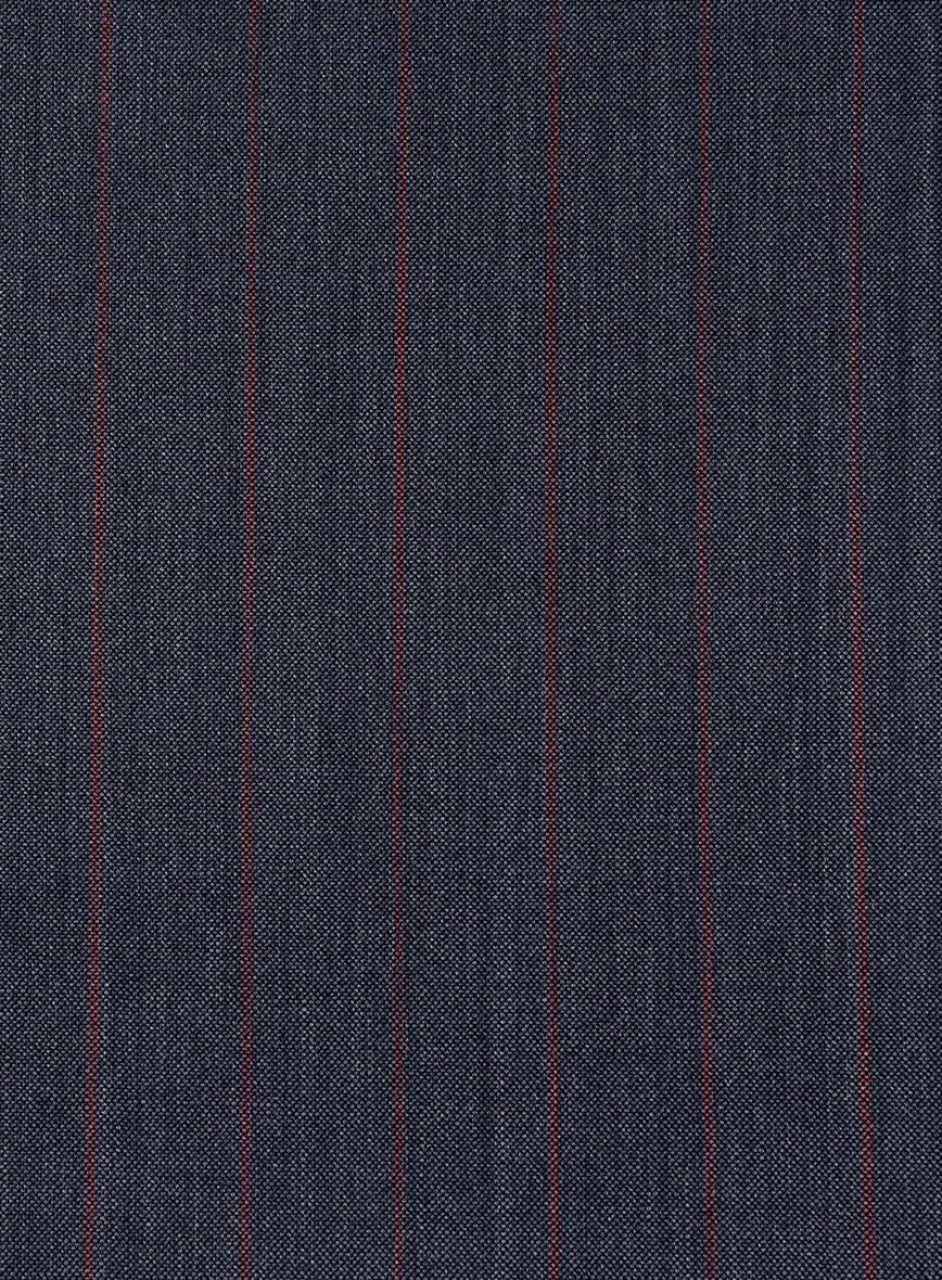 Napolean Rosano Stripe Navy wool Pants - StudioSuits