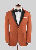 Napolean Runway Orange Wool Tuxedo Jacket - StudioSuits