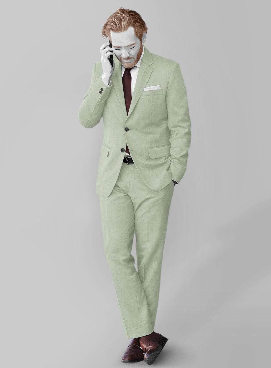 Napolean Stretch Sage Green Wool Suit – StudioSuits