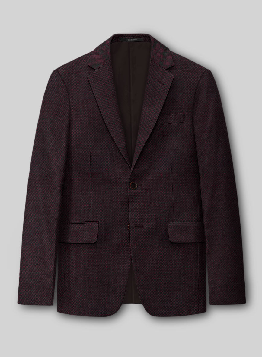 Napolean Wine Birdseye Wool Jacket – StudioSuits