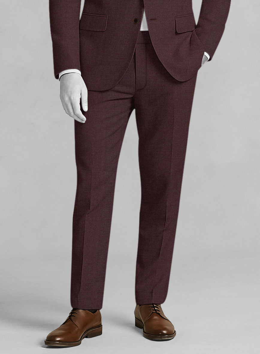 Napolean Wine Wool Pants – StudioSuits