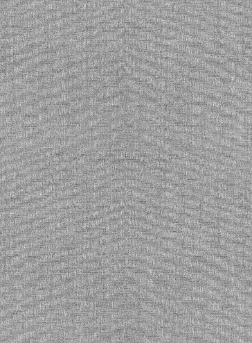 Napolean Worsted Light Gray Wool Double Gurkha  Trousers - StudioSuits