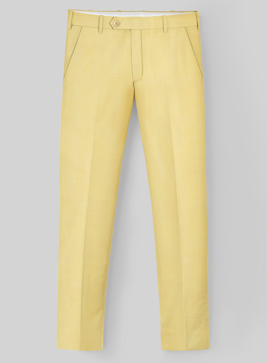 yellow dress slacks Men's Napolean Yellow Wool Pants by StudioSuits