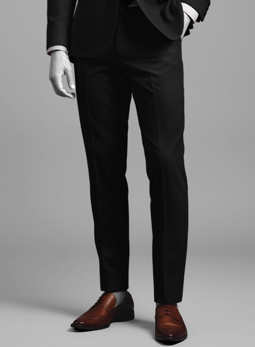 Napolean Black Wool Suit - StudioSuits