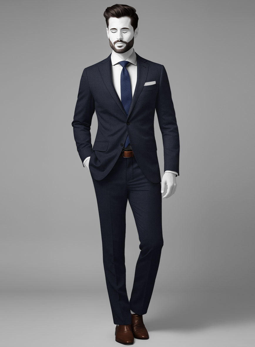 Napolean Navy Blue Wool Suit StudioSuits Napolean Navy Blue Wool Suit StudioSuits