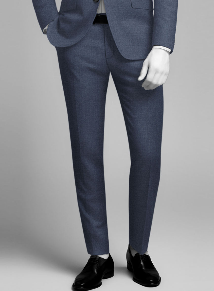 Napolean Slate Blue Wool Pants – StudioSuits