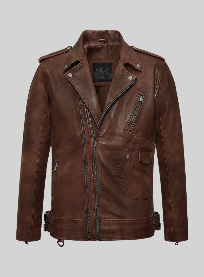 Nobelvalor Spanish Brown Rider Leather Jacket - StudioSuits