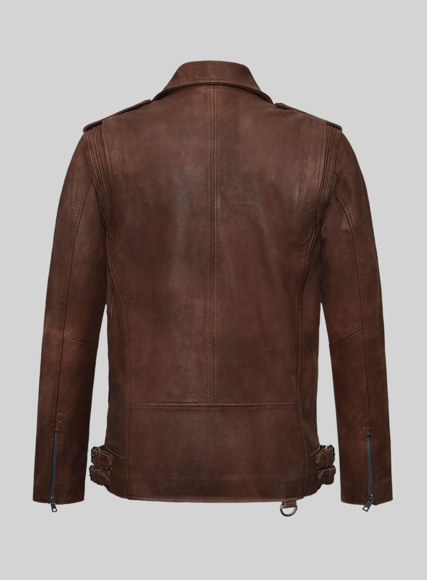 Nobelvalor Spanish Brown Rider Leather Jacket - StudioSuits