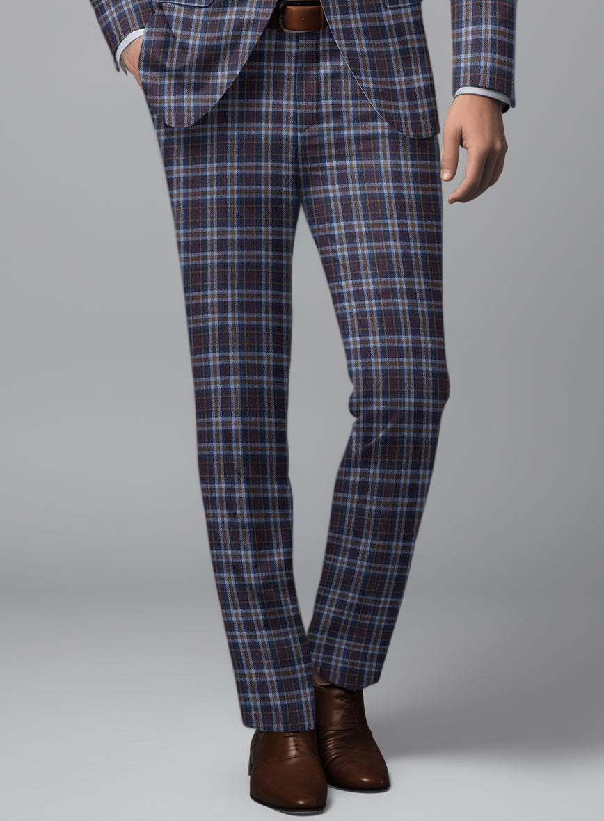 Noble Adrianna Check Wool Silk Linen Suit - StudioSuits