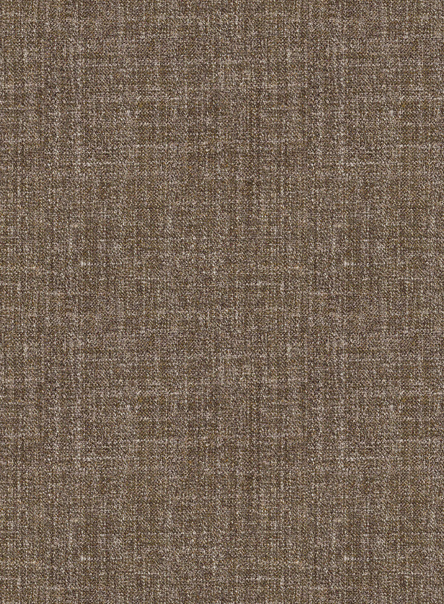 Noble Brown Wool Silk Linen Pants - StudioSuits