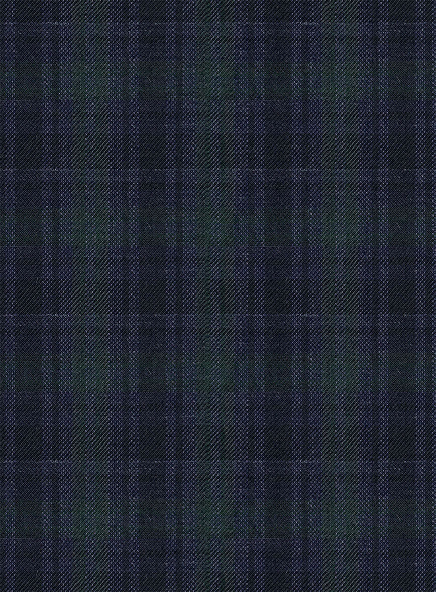 Noble Domenico Check Wool Silk Linen Pants - StudioSuits