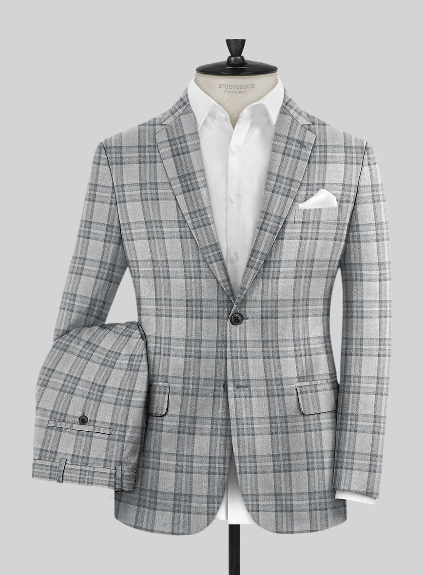 Greyson Suit - Lt Brown Grain Wool Silk Linen