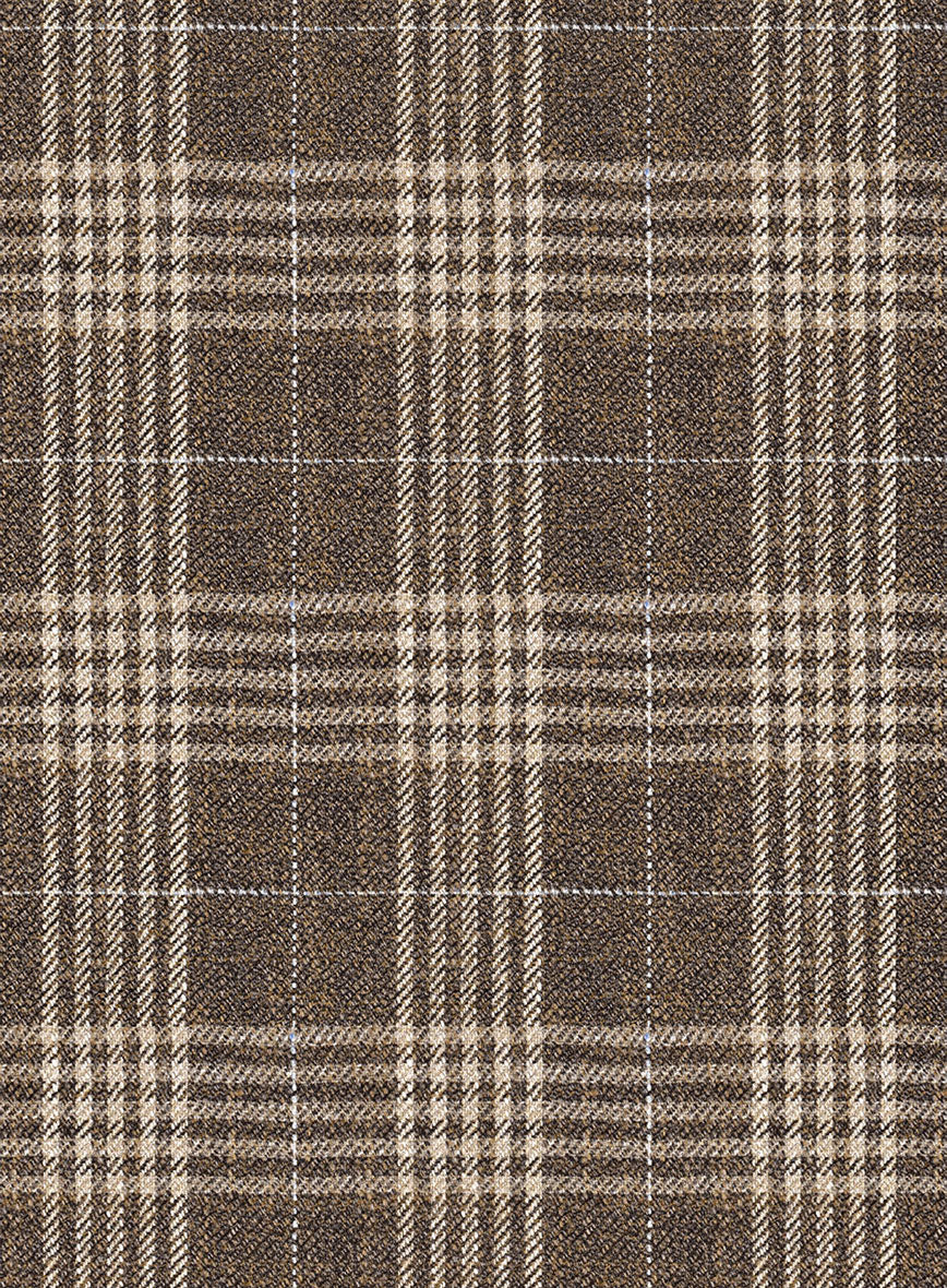 Noble Hugo Brown Wool Silk Linen Suit - StudioSuits