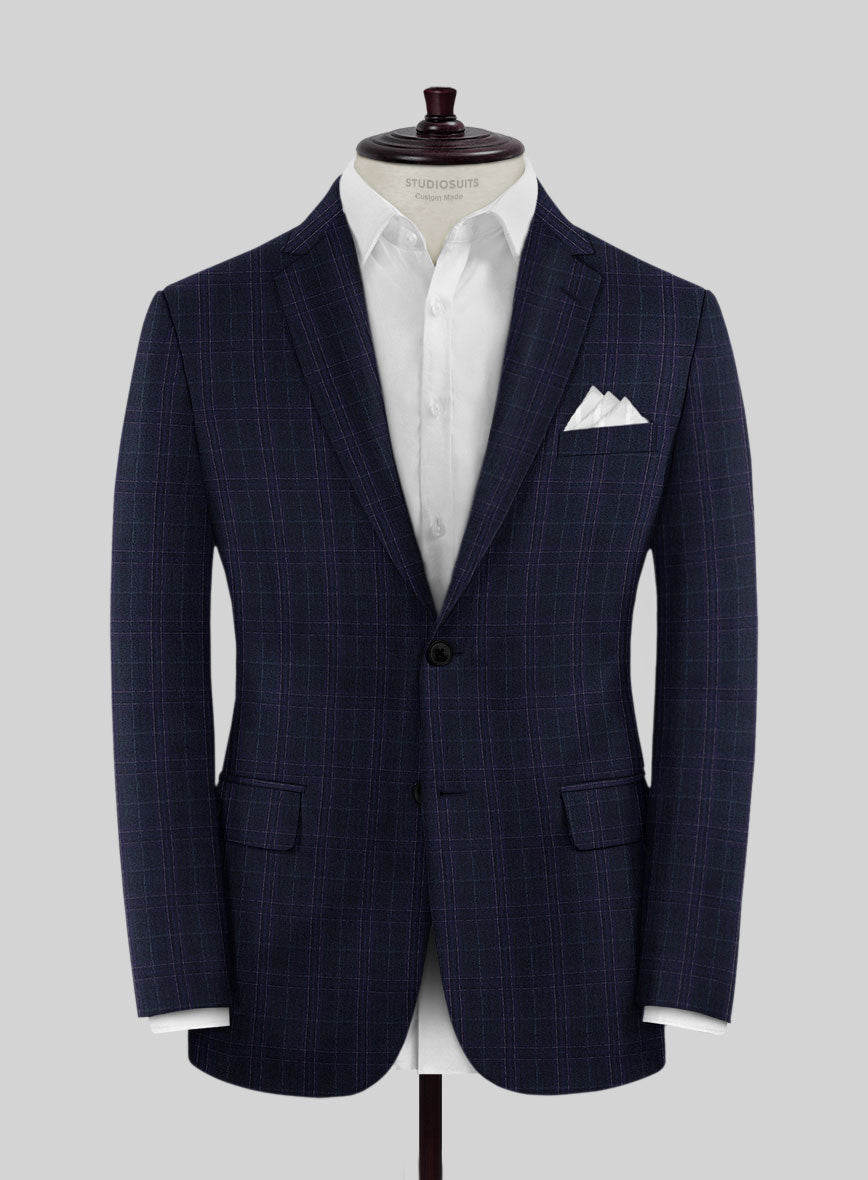 Noble Maddalena Blue Wool Jacket - StudioSuits