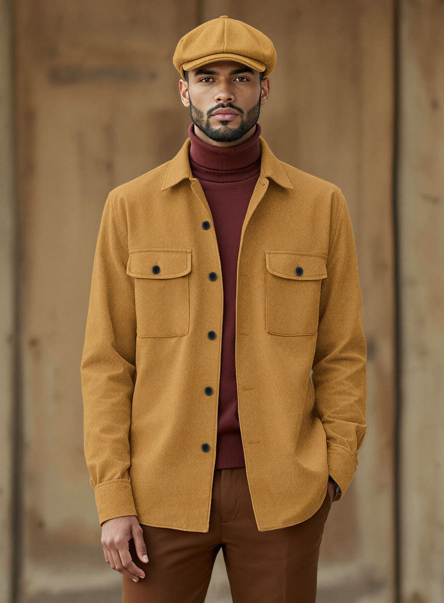 Nomad Naples Yellow Tweed Shirt - StudioSuits