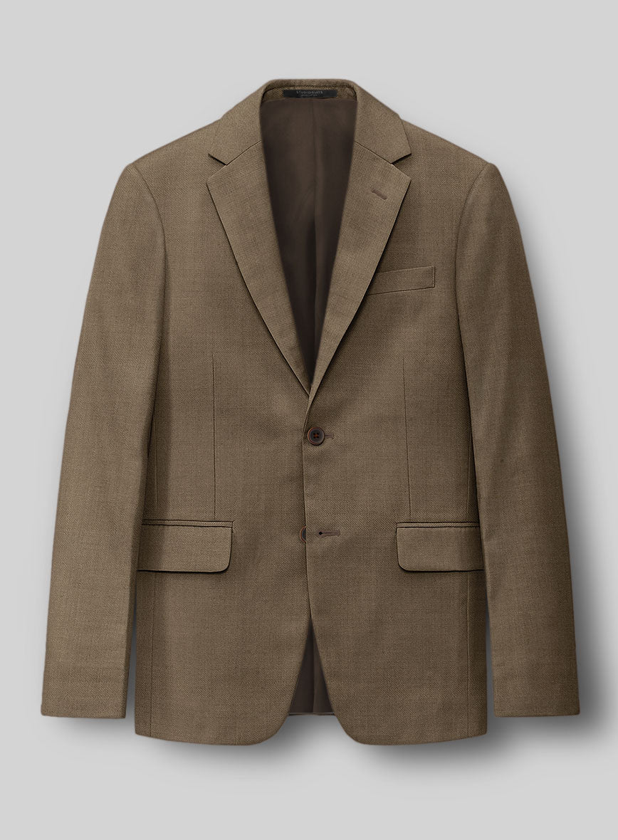 Napolean Tan Wool Jacket - StudioSuits