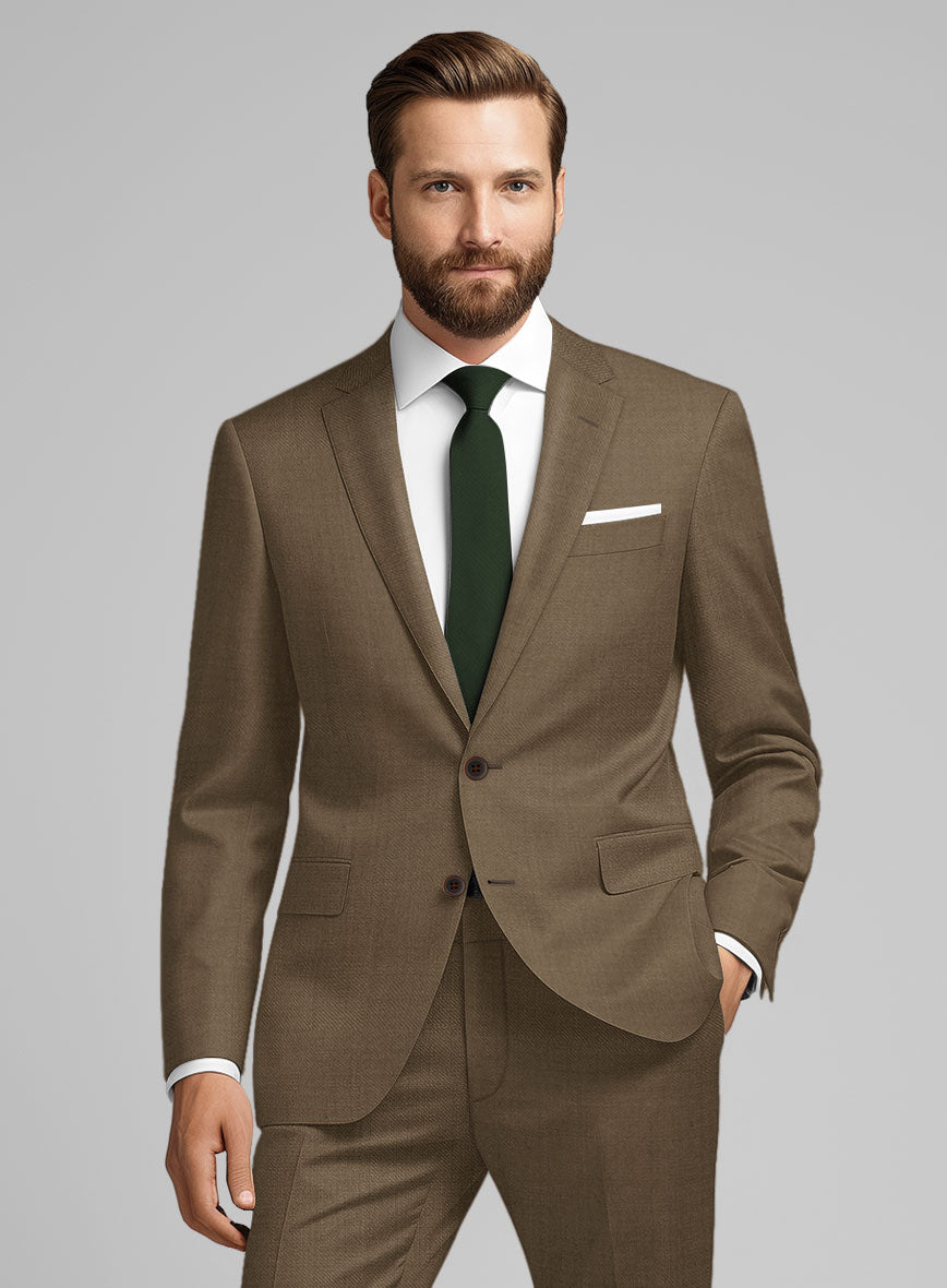 Napolean Tan Wool Jacket - StudioSuits