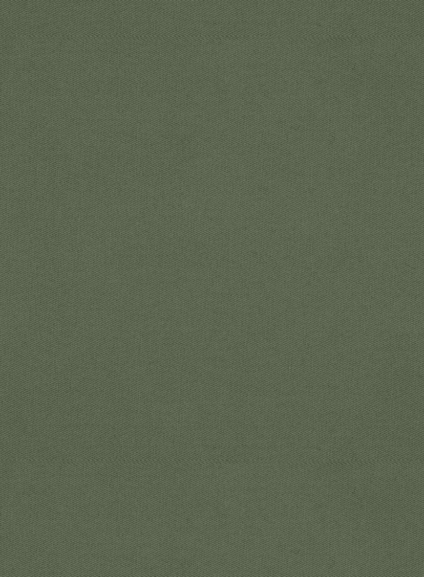 Olive Green Cotton Shorts - StudioSuits