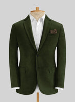 Olive Green Thick Corduroy Jacket - StudioSuits