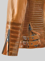 Outlaw Burnt Mustard Leather Jacket - StudioSuits