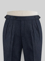 Playman Blue Denim Highland Tweed Trousers - StudioSuits