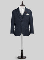 Playman Blue Denim Tweed Boys Suit - StudioSuits