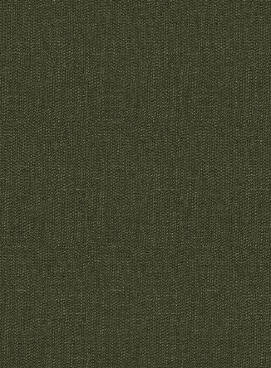 Italian Prato Green Linen Pants - StudioSuits