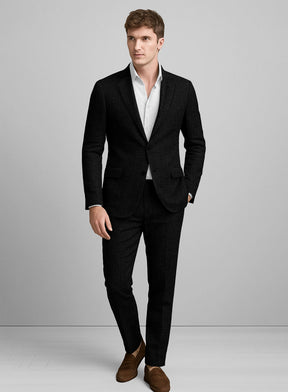 Black Linen Suit - StudioSuits