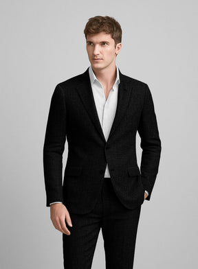 Black Linen Suit - StudioSuits