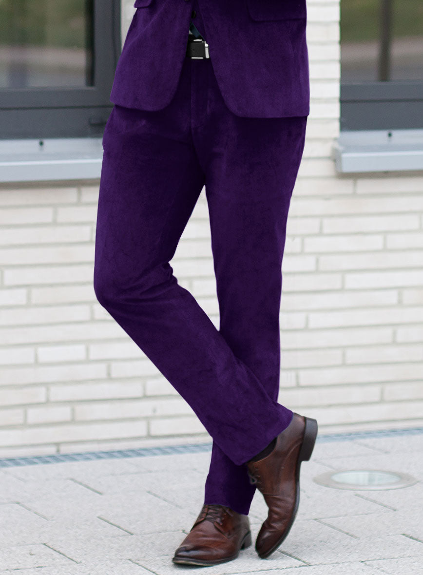 Men's Purple Velvet Pants by StudioSuits Men's Purple Velvet Pants by StudioSuits